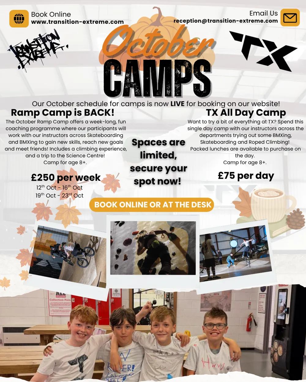 October Camps flyer